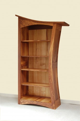 leaning bookcase