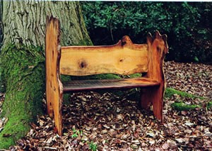 rustic bench